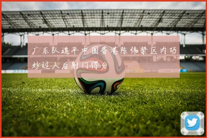 广东队追平中国香港陈伟禁区内巧妙过人后射门得分